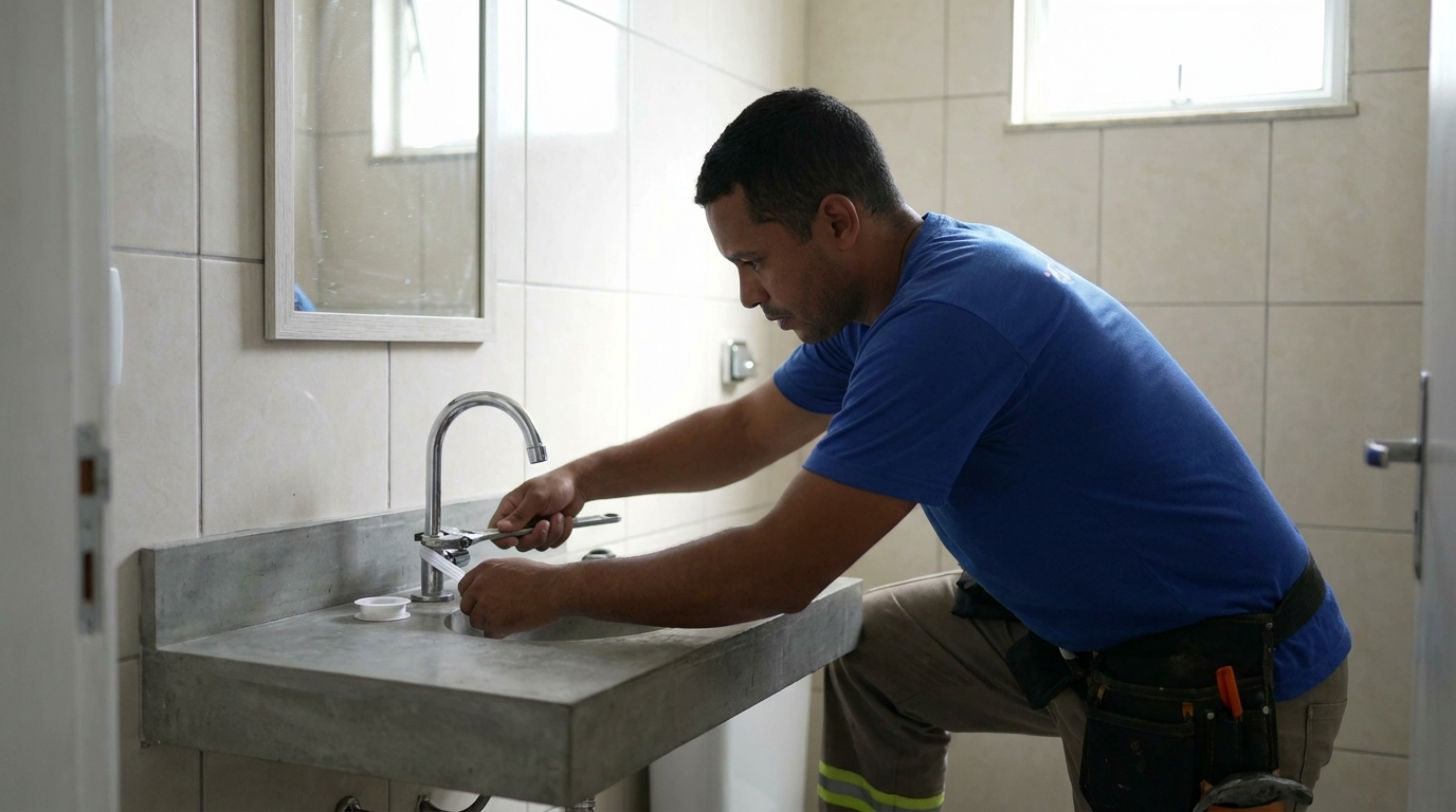 Fixação de Torneiras de Bancada